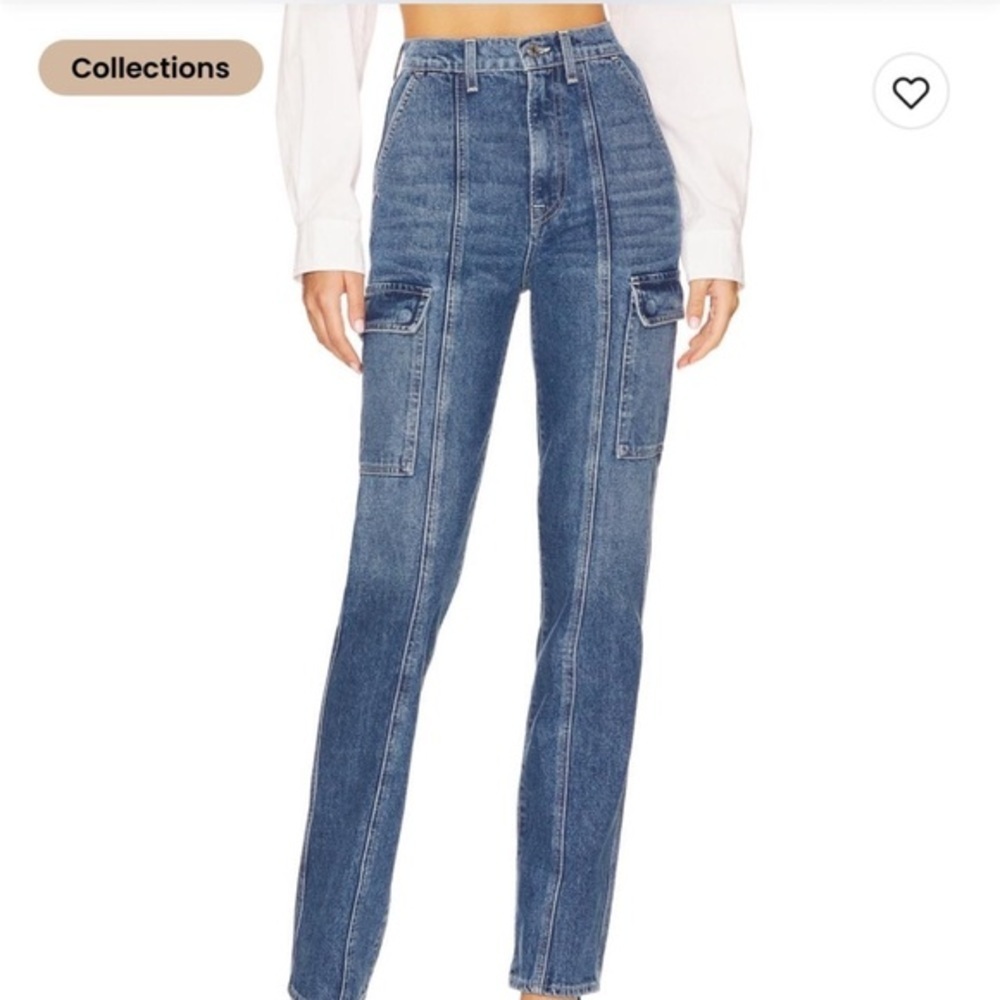 GRLFRND High Rise Blue Jeans